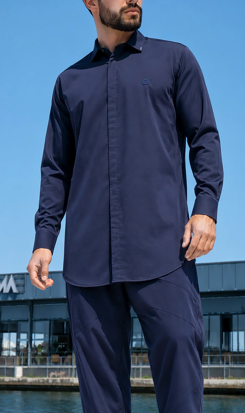 QTT1014 Design Shirt in Navy