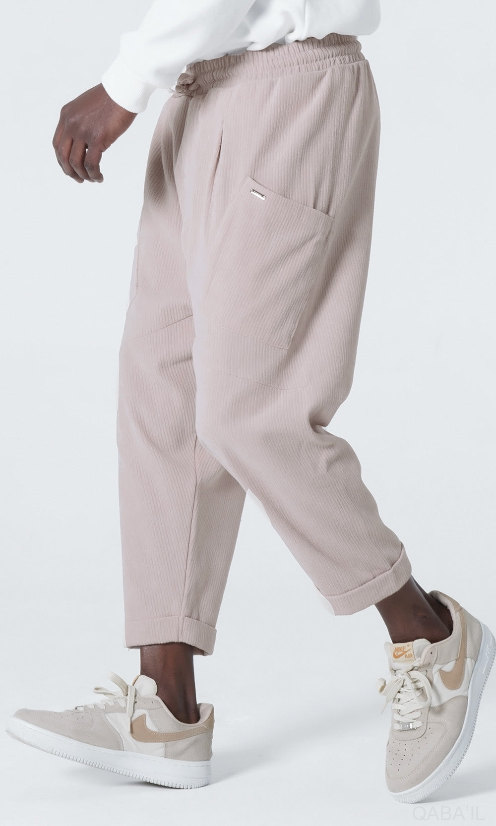 QL Sarouel Design Kadife in Beige