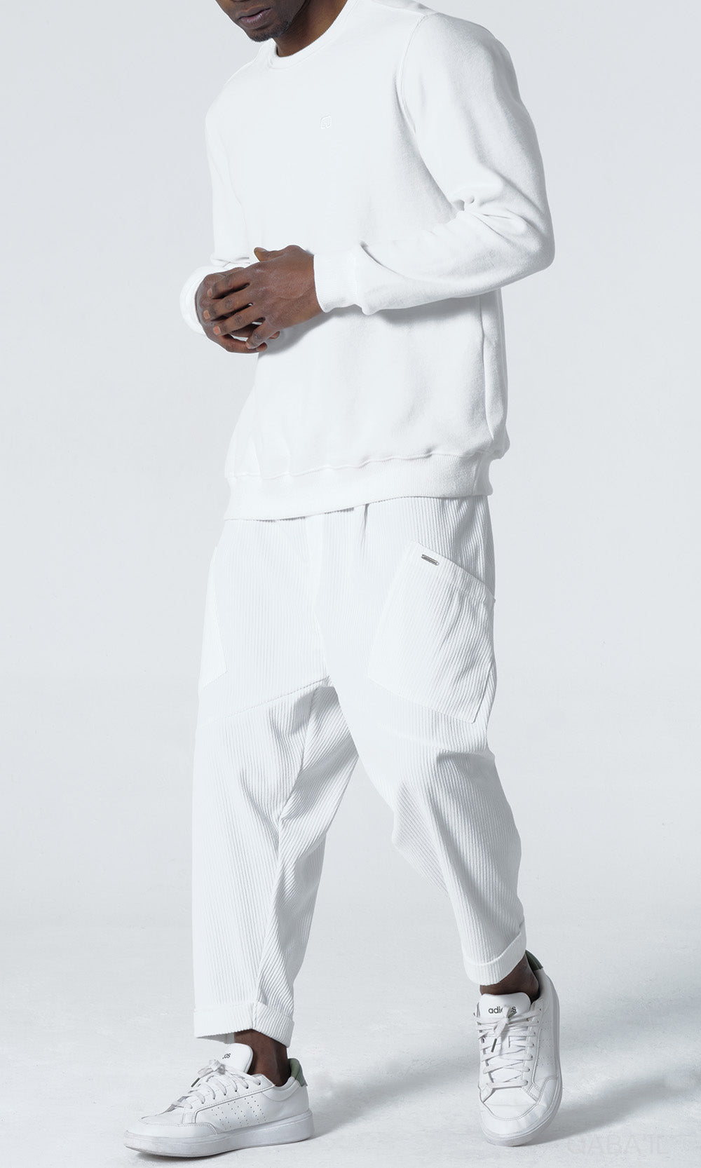 QL Sarouel Design Kadife in crème