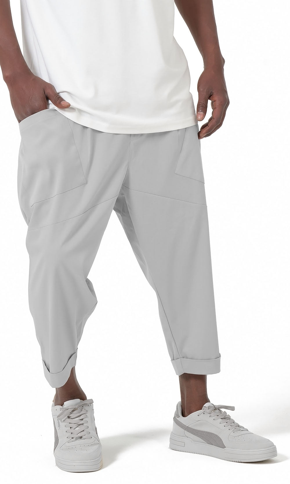 QTS1012 Design S26 Sarouel in Light Grey