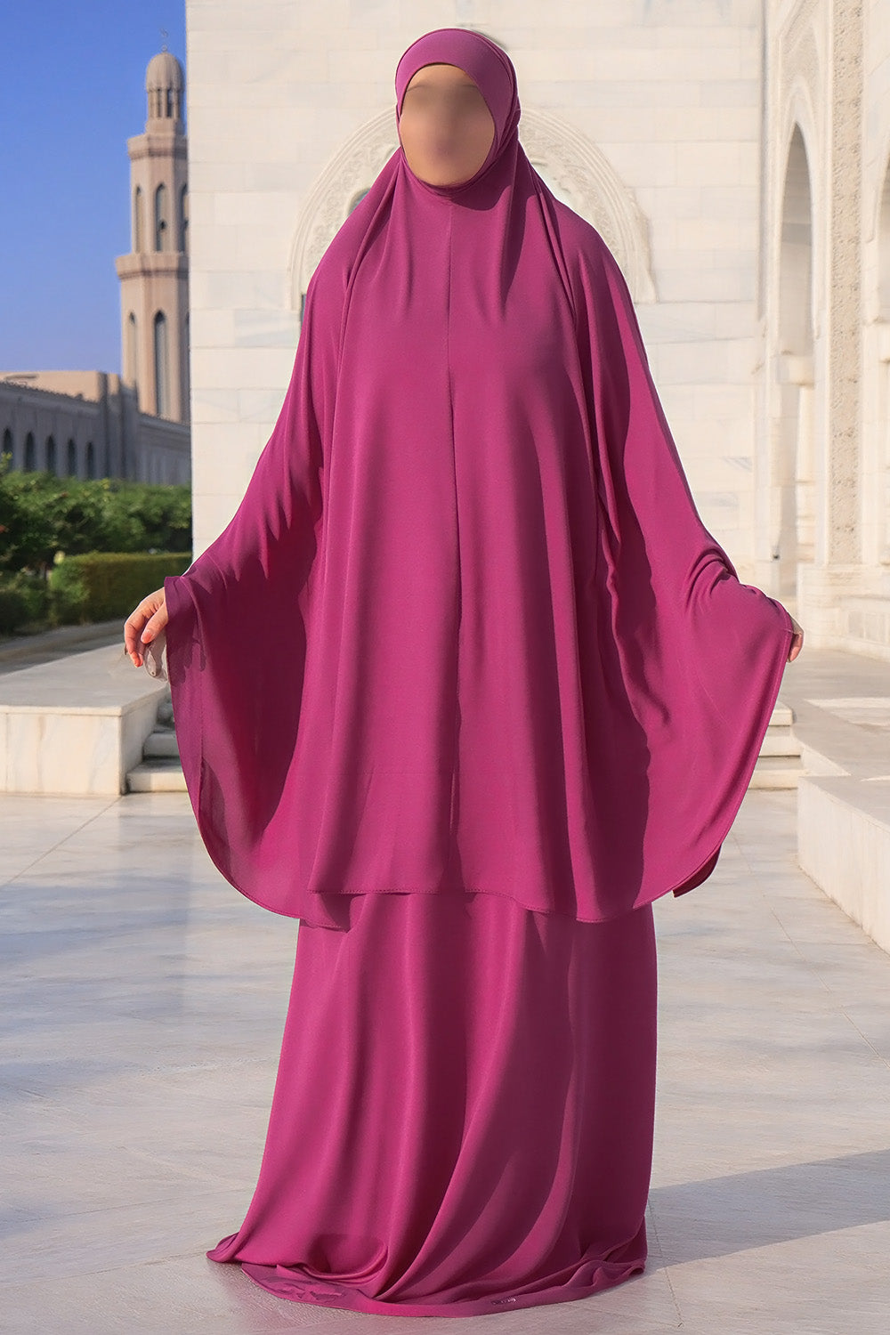 SB Jersey Prayer set with carrying bag ES007 in Berry