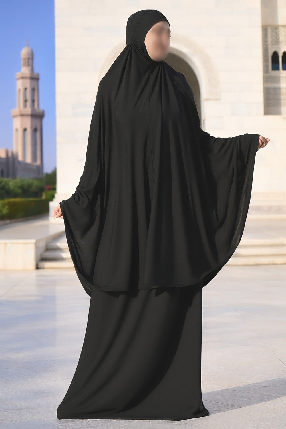 SB Jersey Prayer set with carrying bag  ES007 in Black