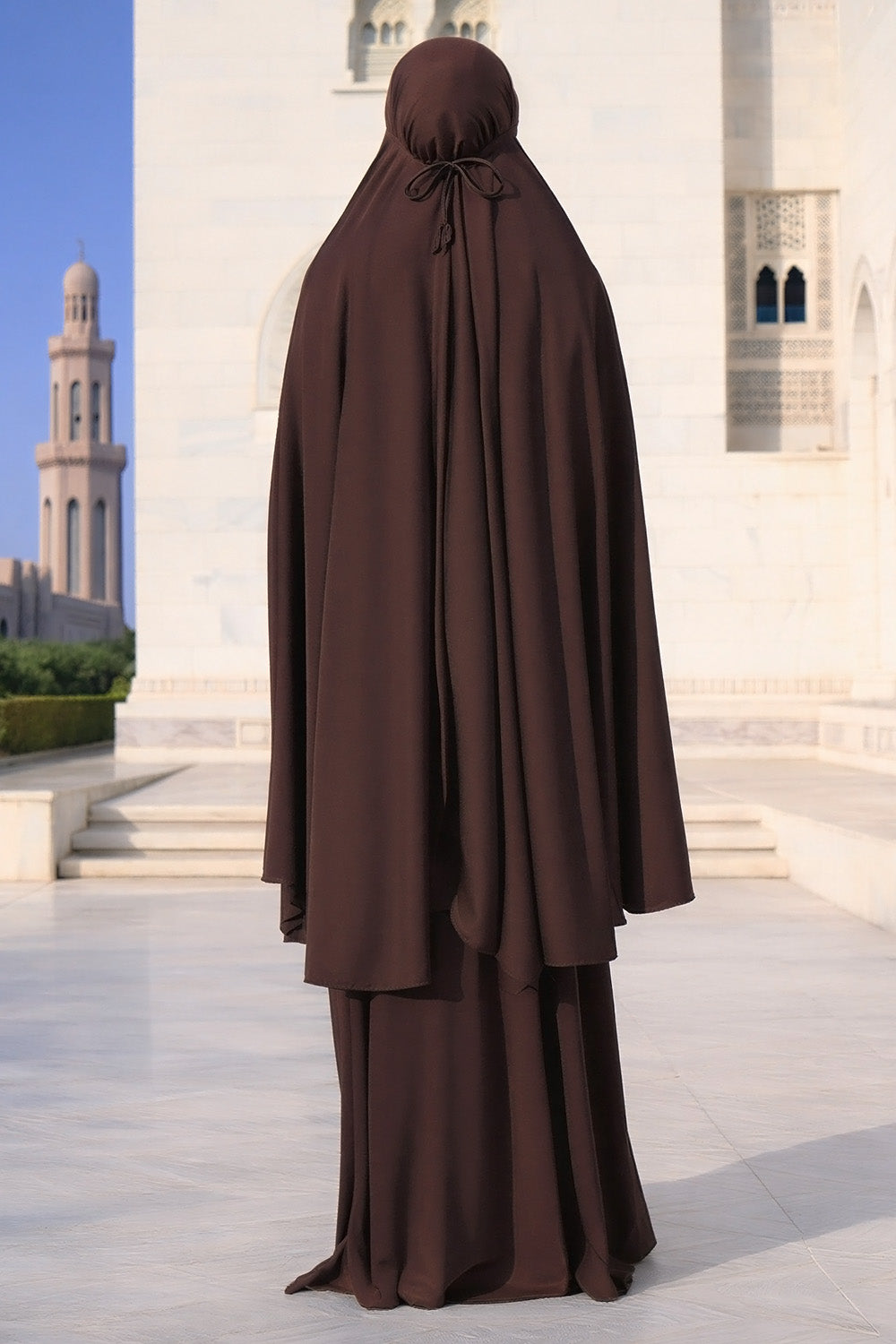 SB Jersey Prayer set with carrying bag  ES007 in Dark Brown