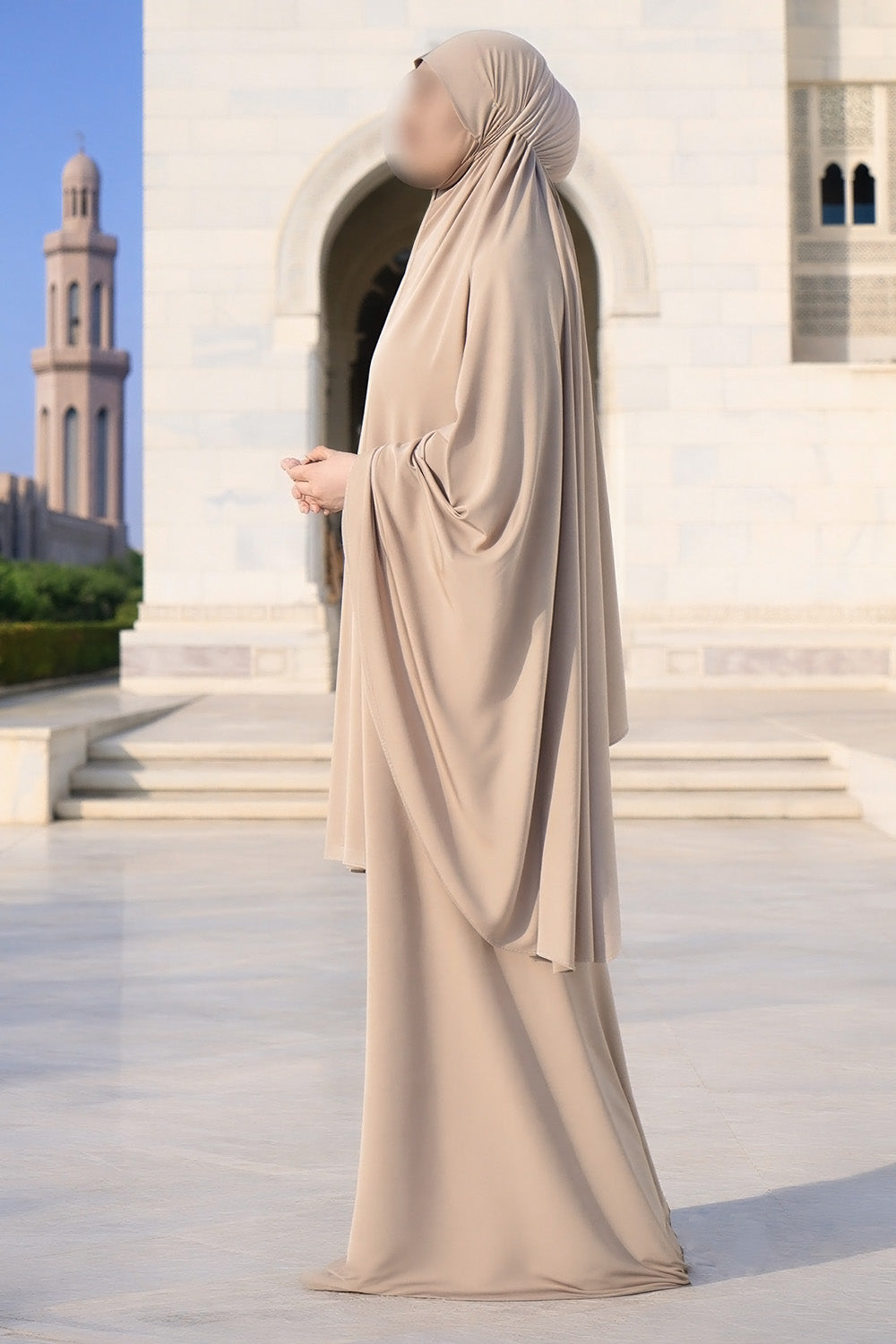 SB Salat Set Jersey ES007 in donkerbeige